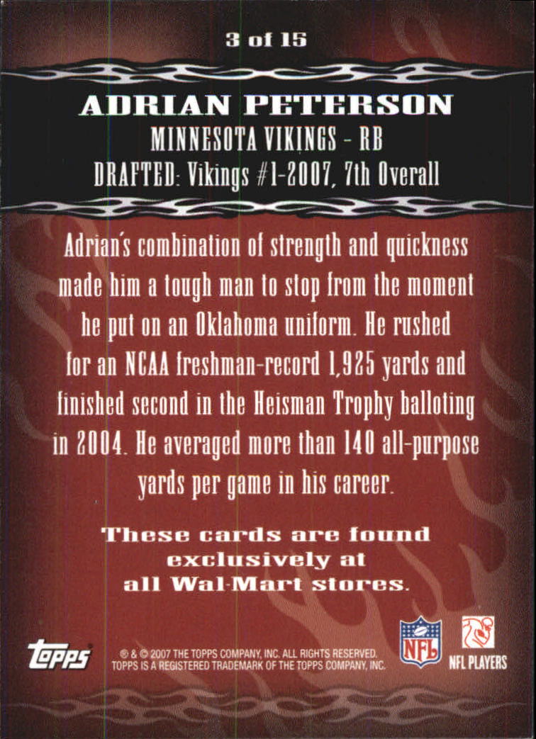 2007 Press Pass Adrian Peterson #11 Rookie RC