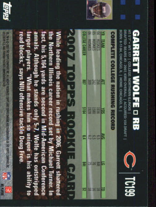2007 Topps Chrome Football Rookie Card RC Singles - You Choose - Picture 58 of 154