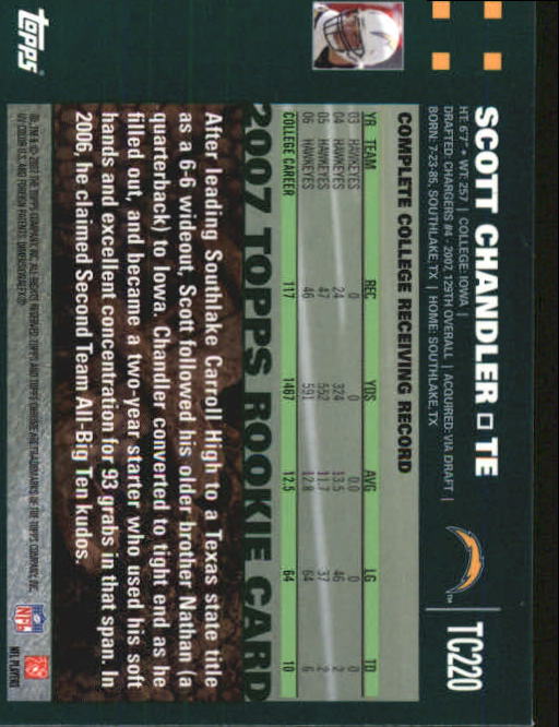 2007 Topps Chrome Football Rookie Card RC Singles - You Choose - Picture 88 of 154