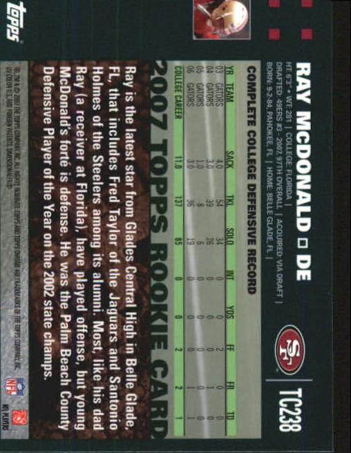 2007 Topps Chrome Football Rookie Card RC Singles - You Choose - Picture 120 of 154