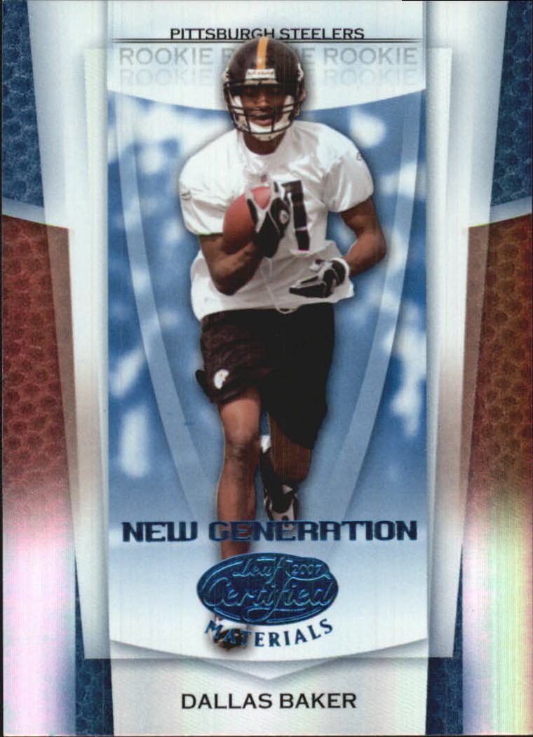 2007 Leaf Certified Materials Mirror Blue #184 Dallas Baker