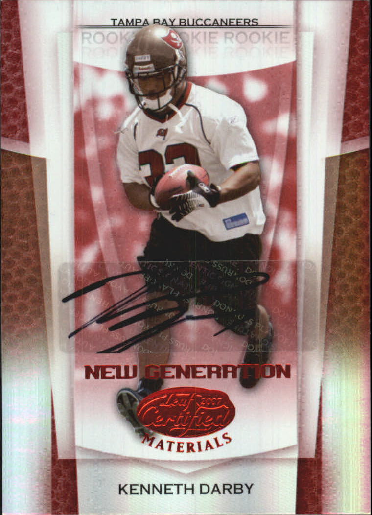 2007 Leaf Certified Materials Mirror Red Signatures #167 Kenneth Darby