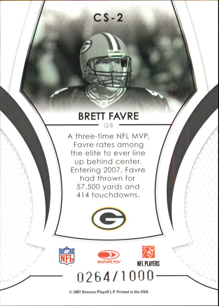 2007 Leaf Certified Materials Certified Skills #2 Brett Favre back image