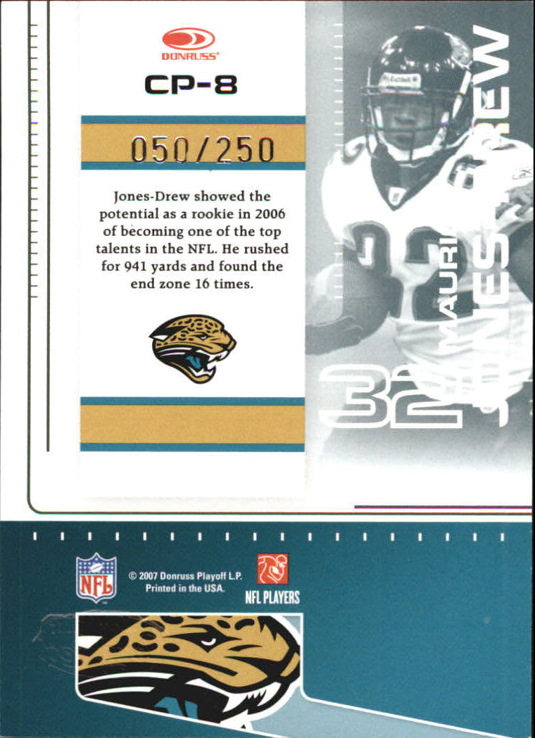 2007 Leaf Certified Materials Certified Potential Red #8 Maurice Jones-Drew back image