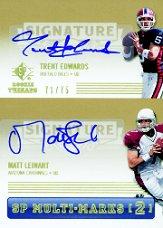 2007 SP Rookie Threads SP Multi Marks Autographs Dual #EL Matt Leinart/Trent Edwards