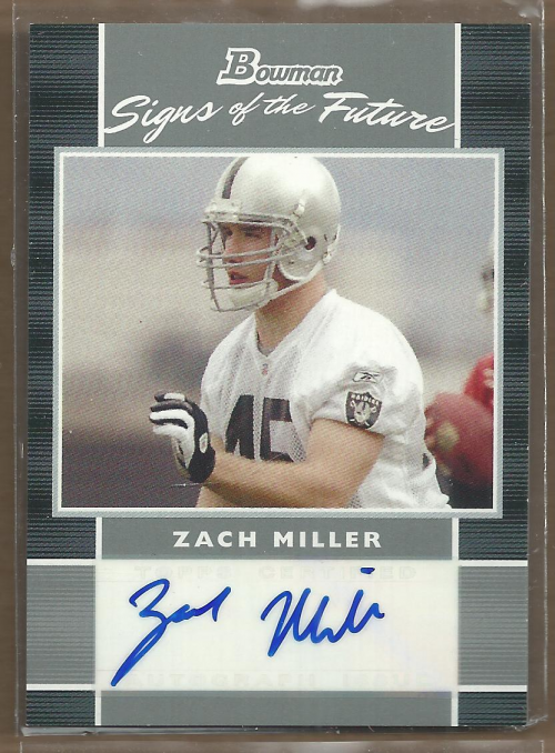 2007 Bowman Signs of the Future #SFZM Zach Miller F