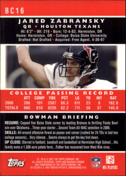 A1132- 2007 Bowman Chrome Fb Karten 1-220 + Einsätze -du Pick- 15 + Gratis US - Bild 31 von 443