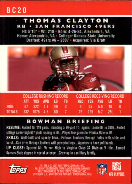 A1132- 2007 Bowman Chrome Fb Karten 1-220 + Einsätze -du Pick- 15 + Gratis US - Bild 39 von 443