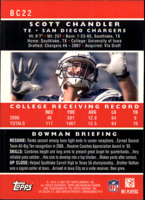 A1132- 2007 Bowman Chrome Fb Karten 1-220 + Einsätze -du Pick- 15 + Gratis US - Bild 43 von 443