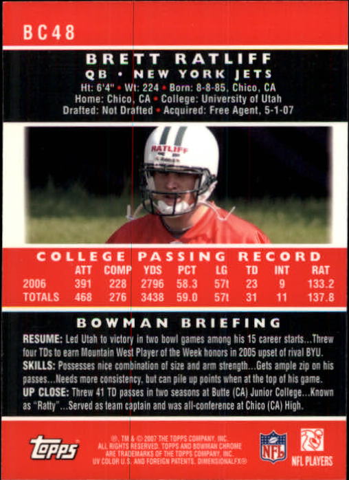 A1132- 2007 Bowman Chrome Fb Karten 1-220 + Einsätze -du Pick- 15 + Gratis US - Bild 93 von 443
