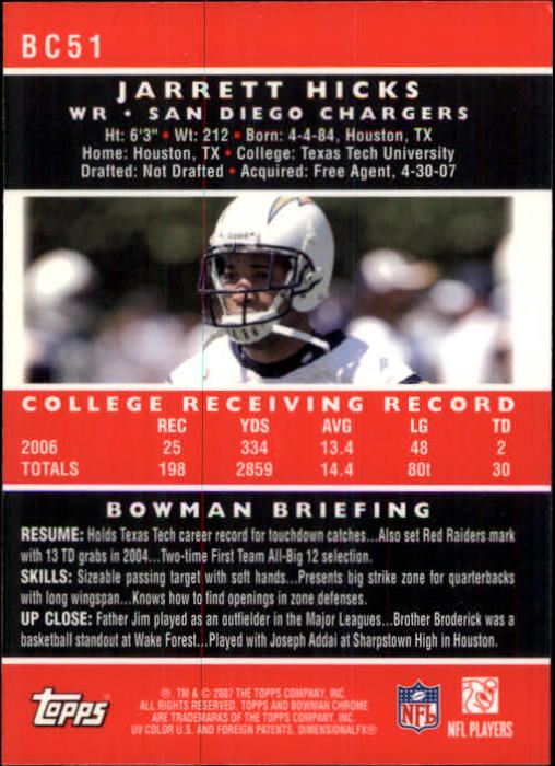 A1132- 2007 Bowman Chrome Fb Karten 1-220 + Einsätze -du Pick- 15 + Gratis US - Bild 99 von 443