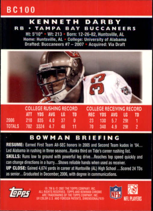 A1132- 2007 Bowman Chrome Fb Karten 1-220 + Einsätze -du Pick- 15 + Gratis US - Bild 183 von 443