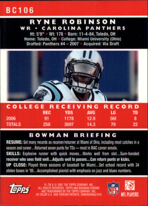 A1132- 2007 Bowman Chrome Fb Karten 1-220 + Einsätze -du Pick- 15 + Gratis US - Bild 195 von 443