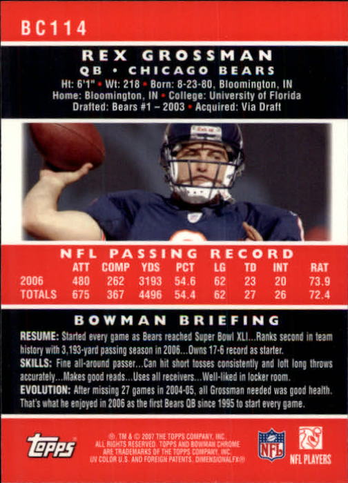 A1132- 2007 Bowman Chrome Fb Karten 1-220 + Einsätze -du Pick- 15 + Gratis US - Bild 211 von 443