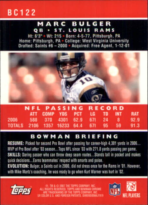 A1132- 2007 Bowman Chrome Fb Karten 1-220 + Einsätze -du Pick- 15 + Gratis US - Bild 223 von 443