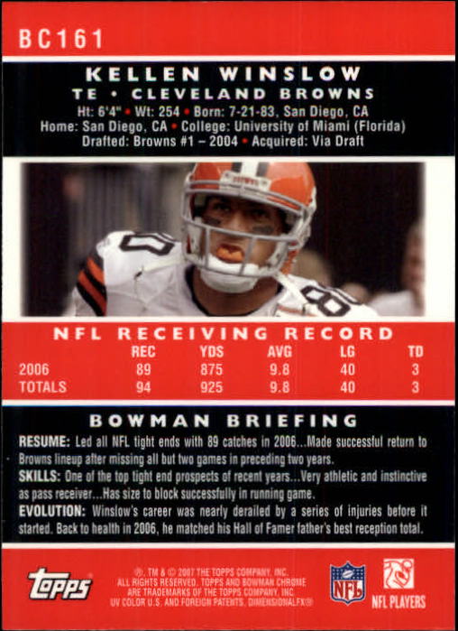 A1132- 2007 Bowman Chrome Fb Karten 1-220 + Einsätze -du Pick- 15 + Gratis US - Bild 299 von 443