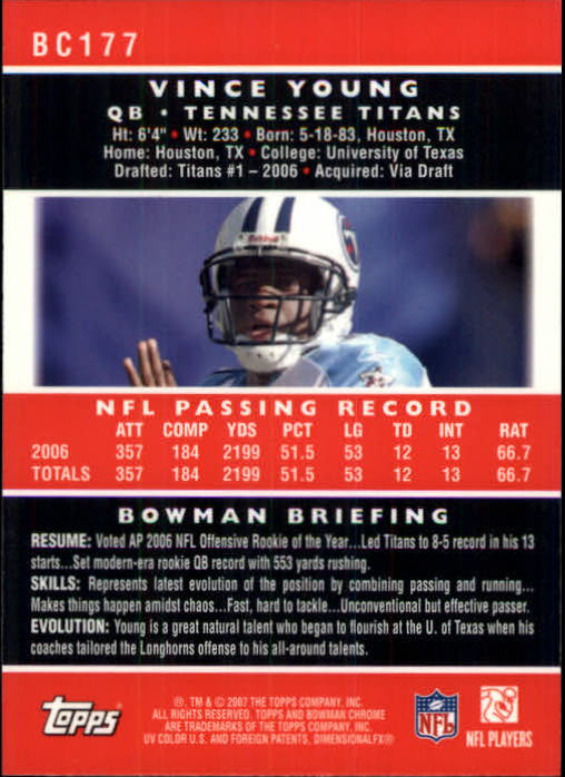 A1132- 2007 Bowman Chrome Fb Karten 1-220 + Einsätze -du Pick- 15 + Gratis US - Bild 331 von 443