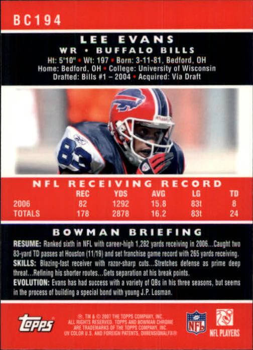 A1132- 2007 Bowman Chrome Fb Karten 1-220 + Einsätze -du Pick- 15 + Gratis US - Bild 361 von 443