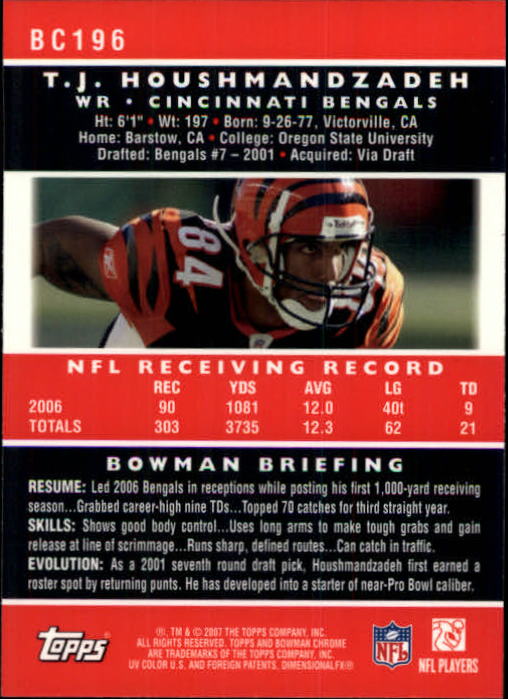 A1132- 2007 Bowman Chrome Fb Karten 1-220 + Einsätze -du Pick- 15 + Gratis US - Bild 365 von 443