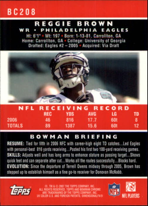 A1132- 2007 Bowman Chrome Fb Karten 1-220 + Einsätze -du Pick- 15 + Gratis US - Bild 385 von 443