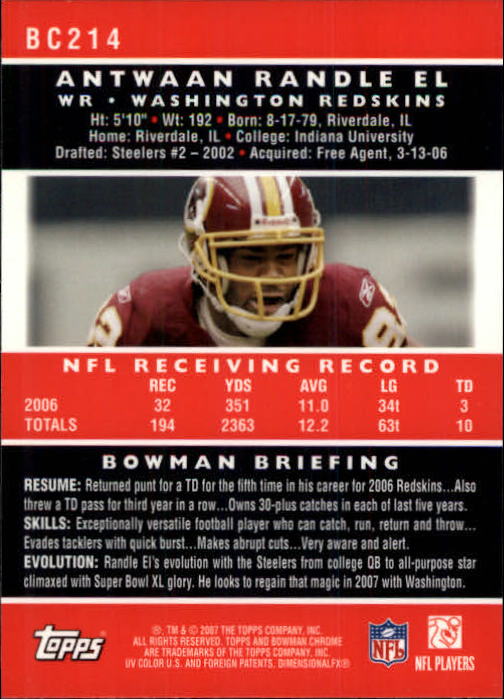 A1132- 2007 Bowman Chrome Fb Karten 1-220 + Einsätze -du Pick- 15 + Gratis US - Bild 397 von 443