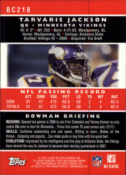 A1132- 2007 Bowman Chrome Fb Karten 1-220 + Einsätze -du Pick- 15 + Gratis US - Bild 405 von 443