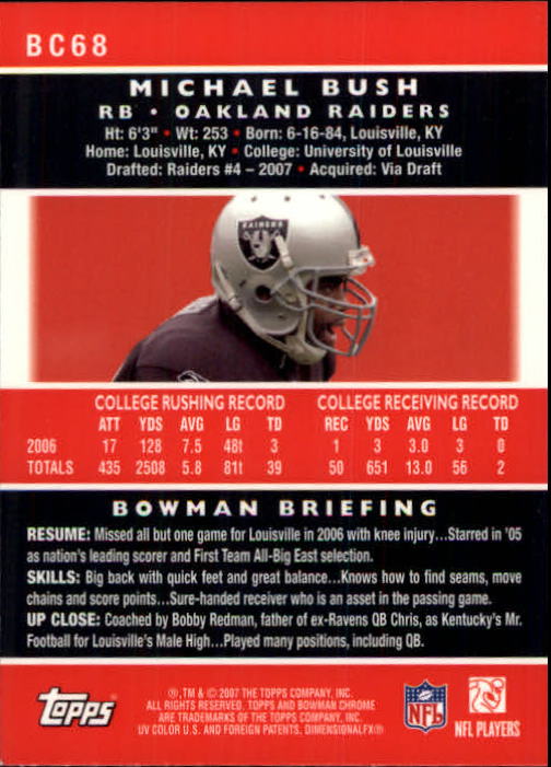 A1132- 2007 Bowman Chrome Fb Karten 1-220 + Einsätze -du Pick- 15 + Gratis US - Bild 127 von 443