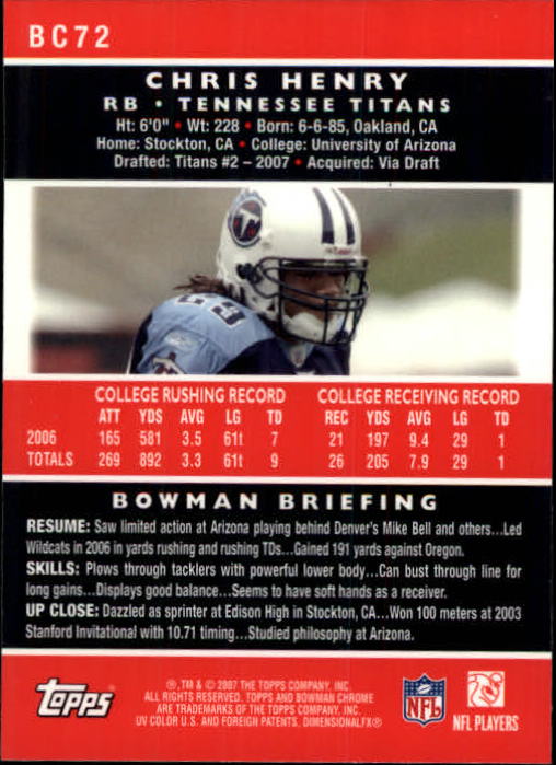 A1132- 2007 Bowman Chrome Fb Karten 1-220 + Einsätze -du Pick- 15 + Gratis US - Bild 135 von 443