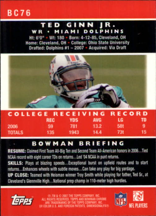 A1132- 2007 Bowman Chrome Fb Karten 1-220 + Einsätze -du Pick- 15 + Gratis US - Bild 141 von 443