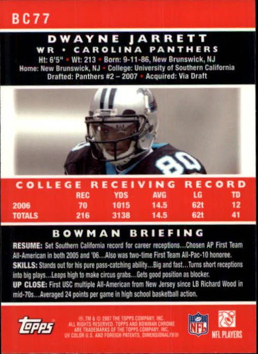 A1132- 2007 Bowman Chrome Fb Karten 1-220 + Einsätze -du Pick- 15 + Gratis US - Bild 143 von 443