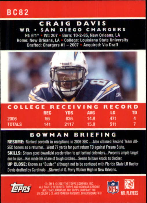 A1132- 2007 Bowman Chrome Fb Karten 1-220 + Einsätze -du Pick- 15 + Gratis US - Bild 153 von 443
