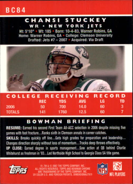 A1132- 2007 Bowman Chrome Fb Karten 1-220 + Einsätze -du Pick- 15 + Gratis US - Bild 157 von 443