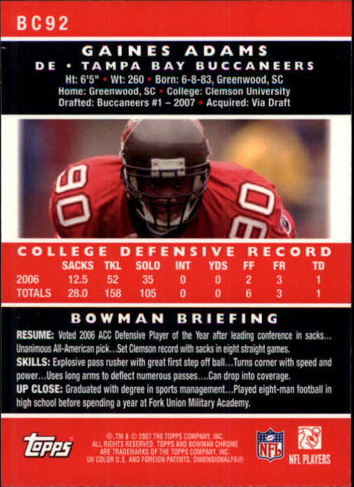 A1132- 2007 Bowman Chrome Fb Karten 1-220 + Einsätze -du Pick- 15 + Gratis US - Bild 171 von 443