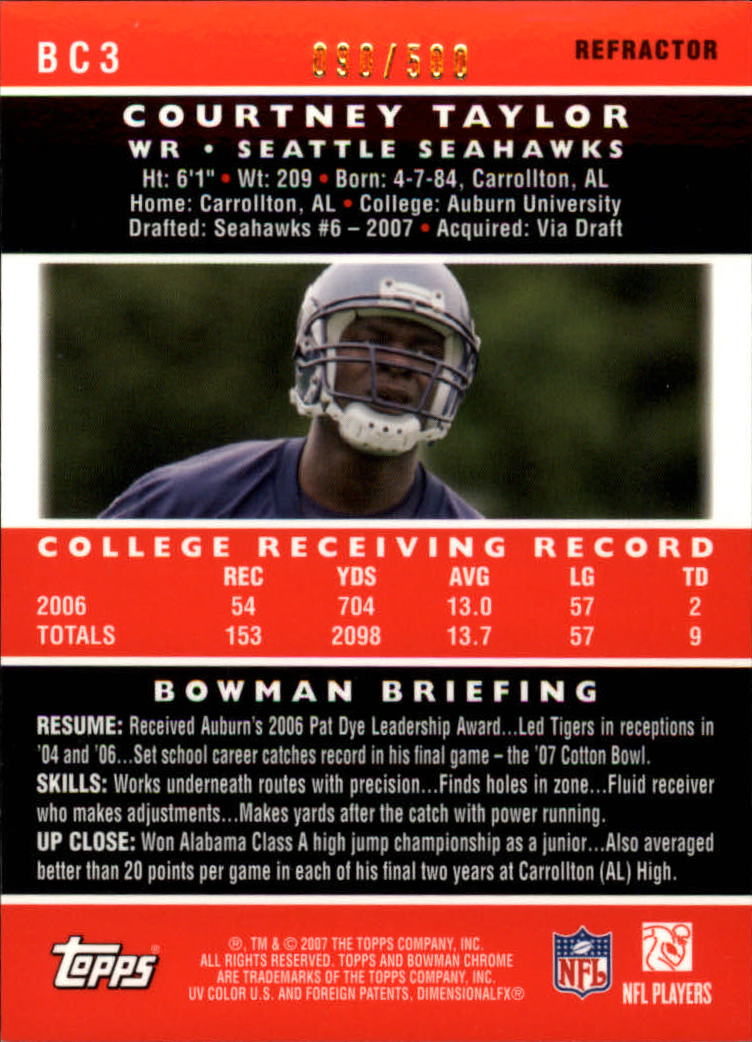 A1132- 2007 Bowman Chrome Fb Karten 1-220 + Einsätze -du Pick- 15 + Gratis US - Bild 411 von 443