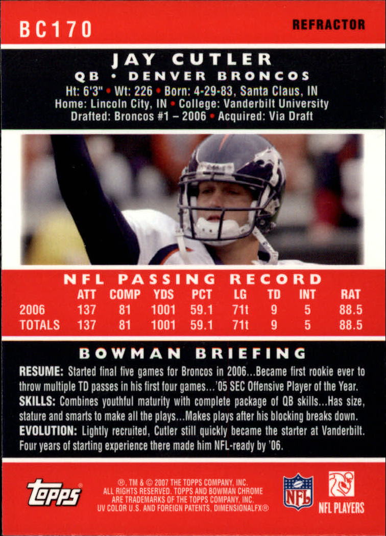 A1132- 2007 Bowman Chrome Fb Karten 1-220 + Einsätze -du Pick- 15 + Gratis US - Bild 433 von 443