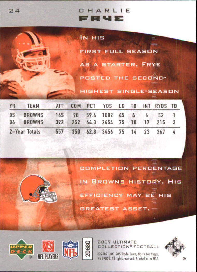 2007 Ultimate Collection (Upper Deck) Football Cards - Picture 9 of 29