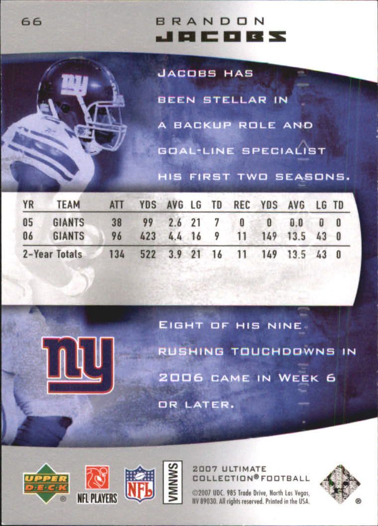 2007 Ultimate Collection (Upper Deck) Football Cards - Picture 17 of 29