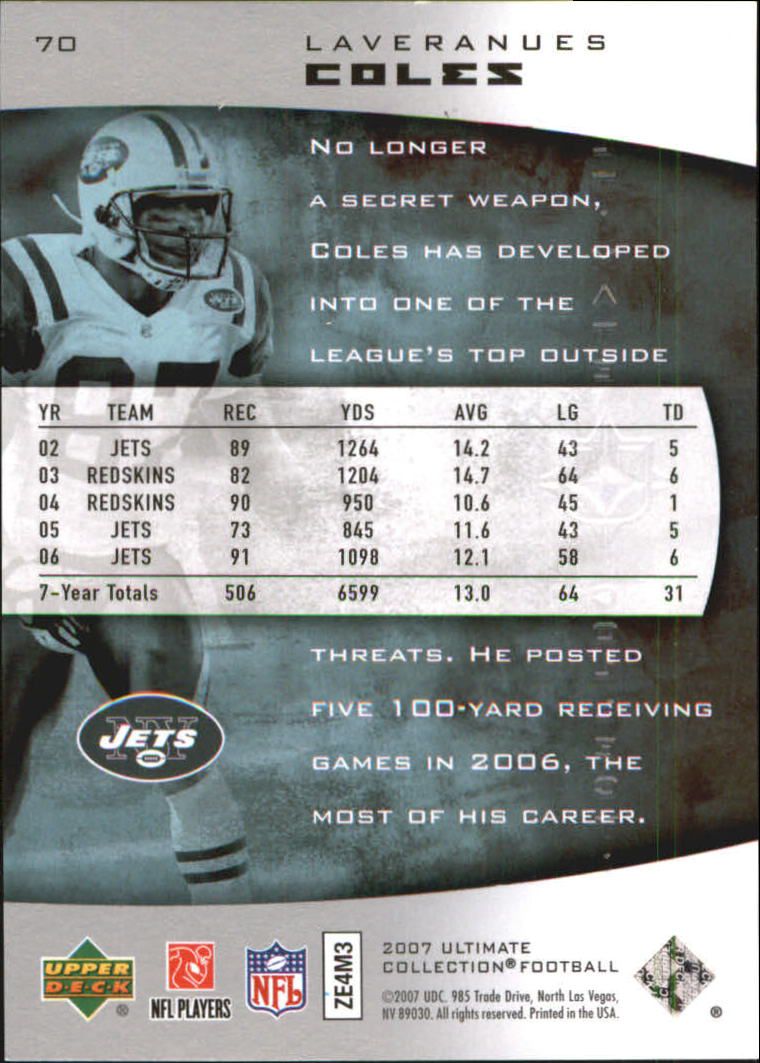 2007 Ultimate Collection (Upper Deck) Football Cards - Picture 19 of 29