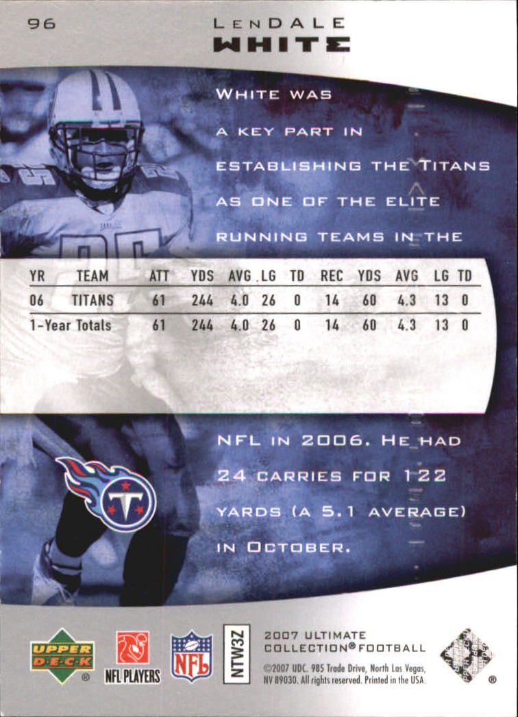 2007 Ultimate Collection #96 LenDale White back image