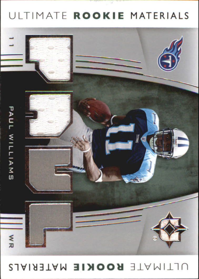 2007 Ultimate Collection Rookie Materials Silver #URMPW Paul Williams