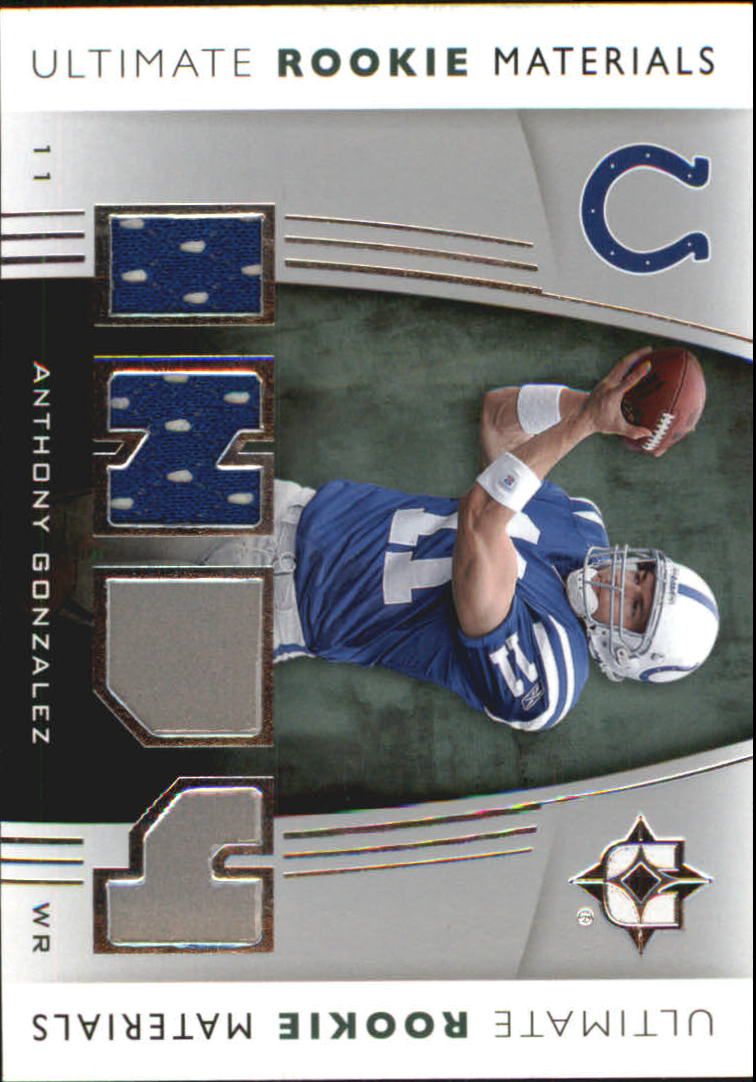 2007 Ultimate Collection Rookie Materials Silver #URMAG Anthony Gonzalez