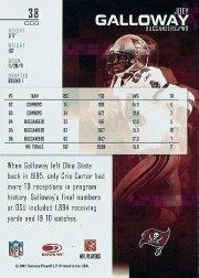 2007 Leaf Rookies and Stars #38 Joey Galloway back image