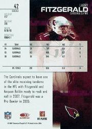 2007 Leaf Rookies and Stars #42 Larry Fitzgerald back image