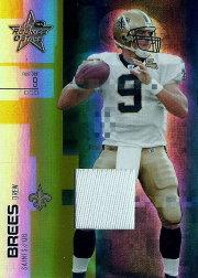 2007 Leaf Rookies and Stars Materials Gold #32 Drew Brees/50