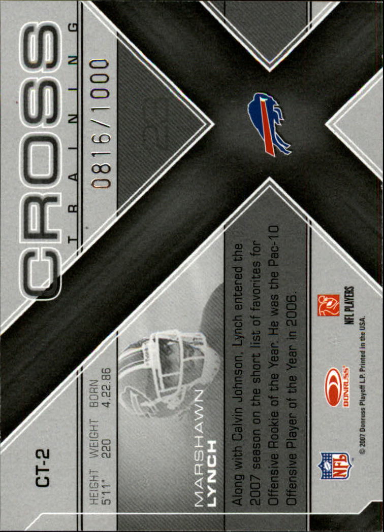 2007 Leaf Rookies and Stars Crosstraining Red #2 Marshawn Lynch back image