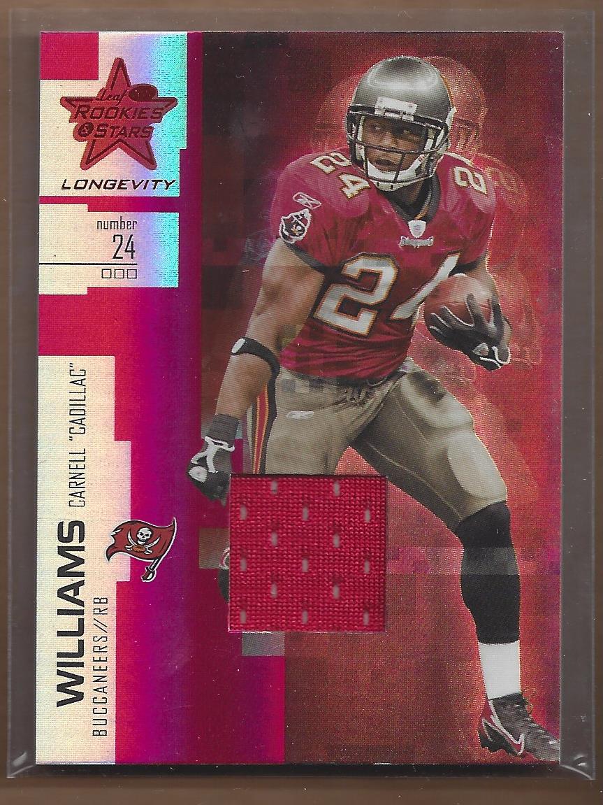 2007 Leaf Rookies and Stars Longevity Materials Ruby #37 Cadillac Williams
