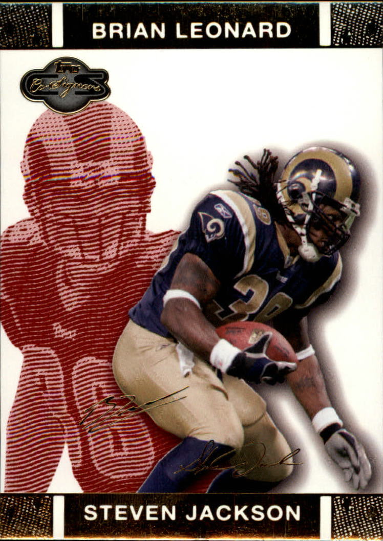 2007 Topps Co-Signers Changing Faces Gold Red #15B Steven Jackson/Brian Leonard