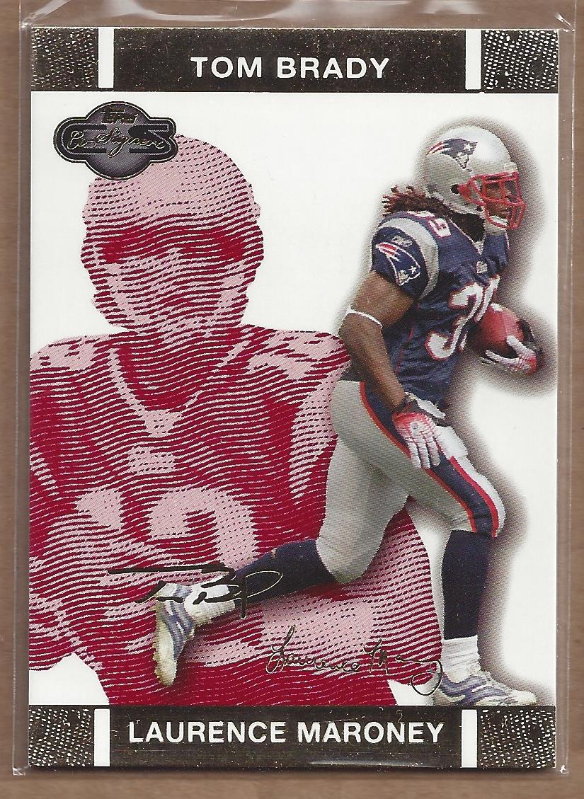 2007 Topps Co-Signers Changing Faces Gold Red #24A Laurence Maroney/Tom Brady