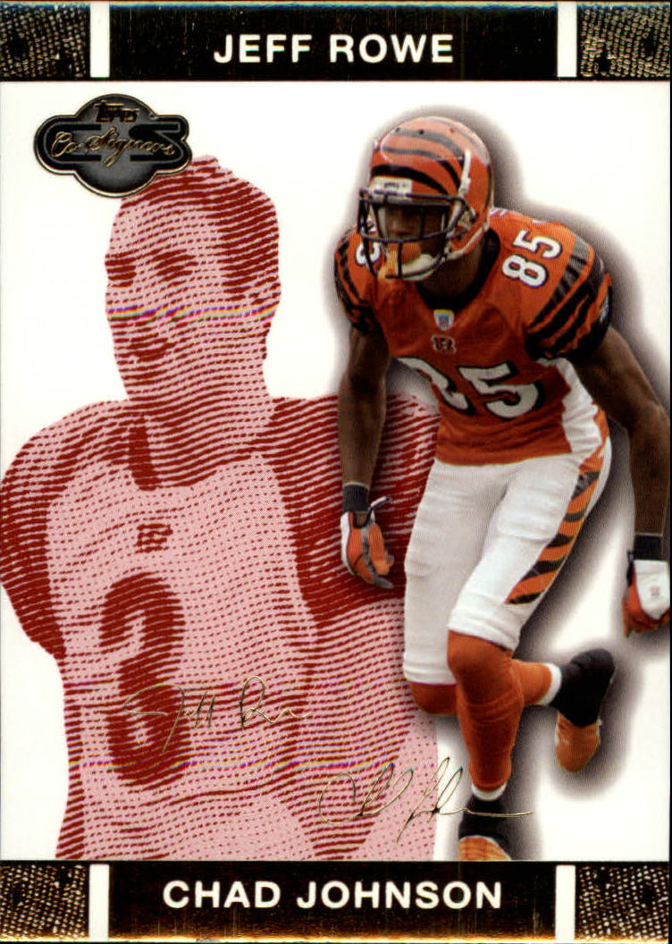 2007 Topps Co-Signers Changing Faces Gold Red #27B Chad Johnson/Jeff Rowe