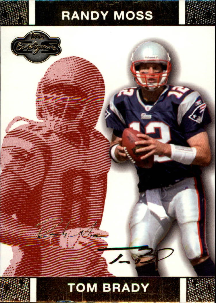 2007 Topps Co-Signers Changing Faces Gold Red #4A Tom Brady/Randy Moss